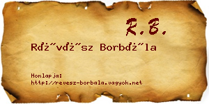 Révész Borbála névjegykártya